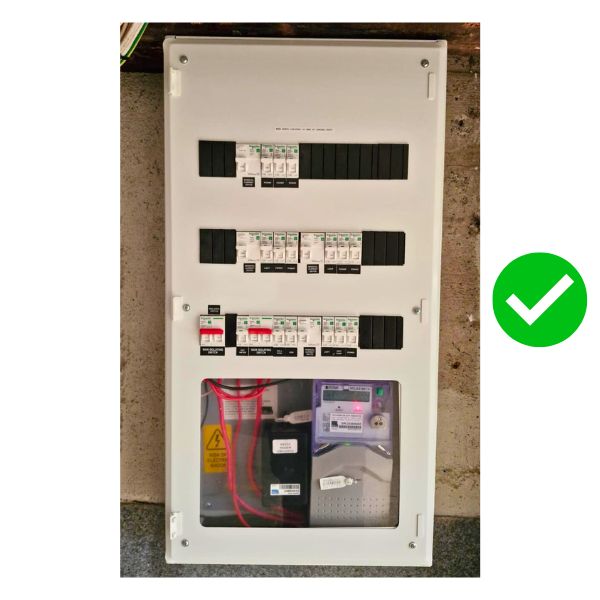 A new, clean, and safe switchboard after a professional upgrade by James Smith Electrical